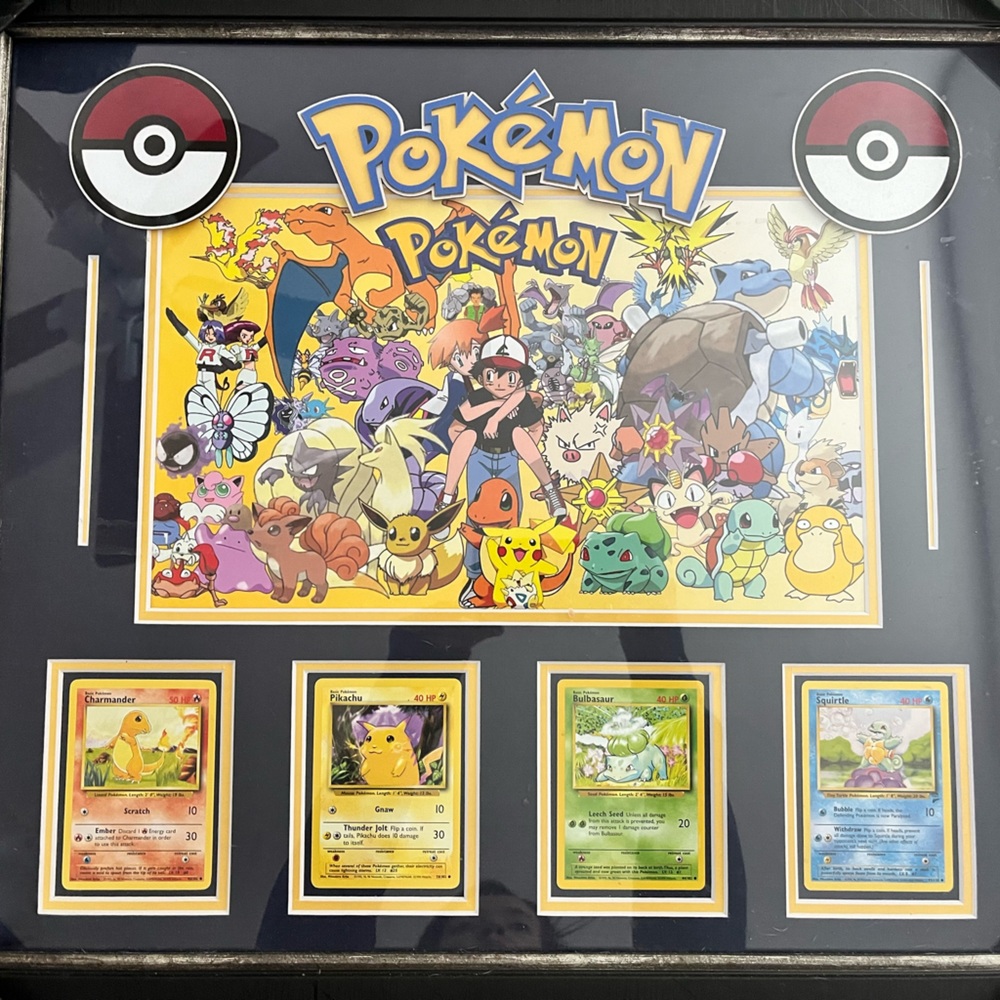 Framed Pokémon Trading Card Art